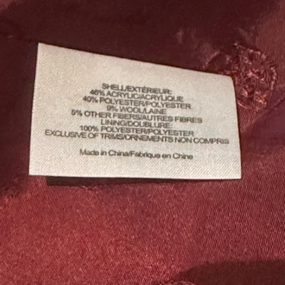 Tory Burch Burgundy Tweed Pattern Skirt - Picture 5 of 5